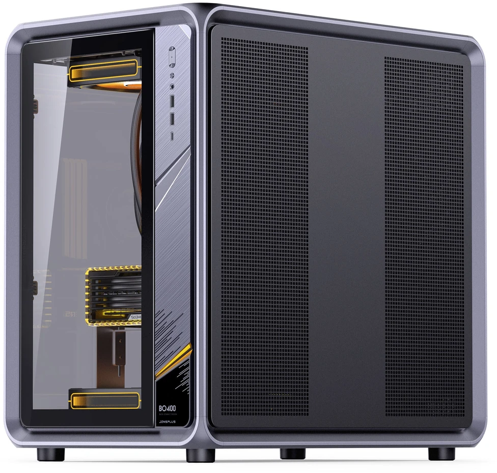 Jonsplus BO400 PC-kompiuterio korpusas, Midi-Tower, ATX, Tempered Glass – gunmetal pilkas