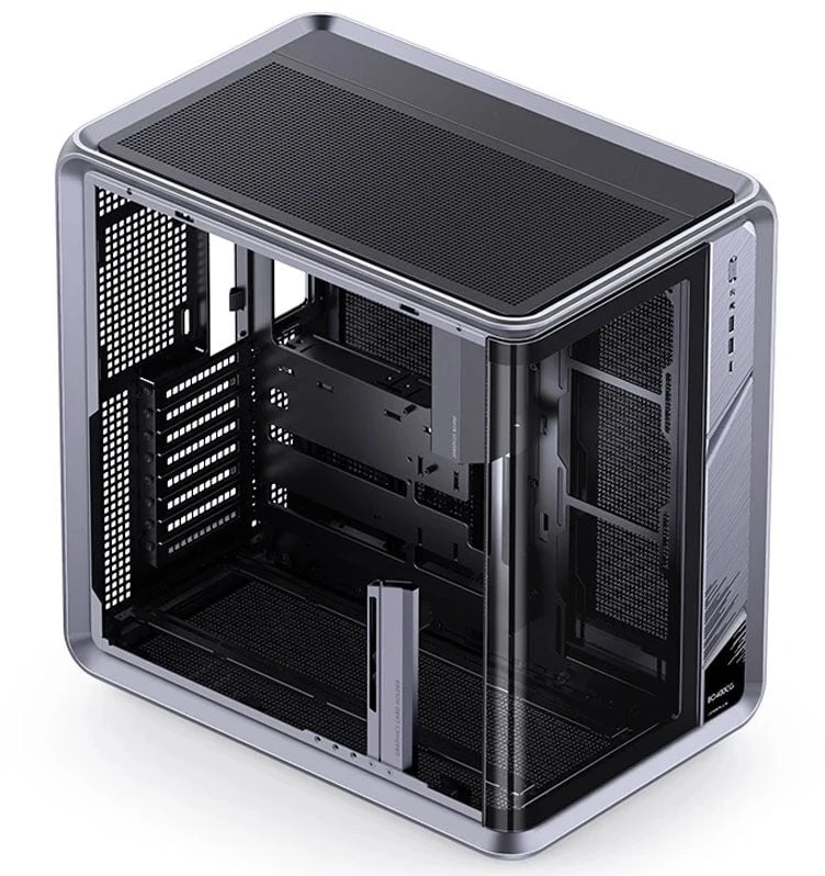 „Jonsplus BO400CG“ kompiuterio korpusas, vidutinio dydžio bokštas, ATX, grūdintas stiklas – „Gunmetal Pilkas“