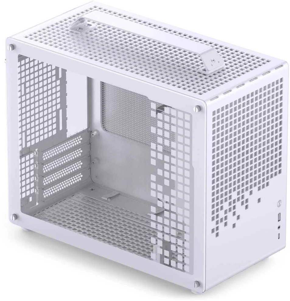 Jonsplus Z20 Micro-ATX kompiuterio korpusas, mit Tragegriff – baltos spalvos