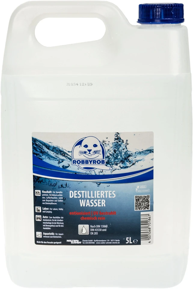 Kein Hersteller Distilled water (DIN 13060, DIN 43530 & EN 285) – 5 litres