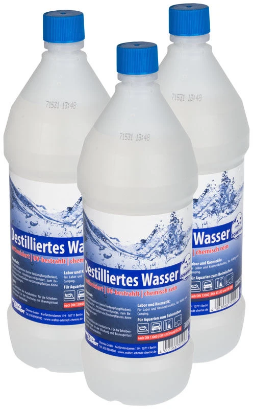 Kein Hersteller Distilled water (DIN 13060, DIN 43530 & EN 285) - 3x 1 litre