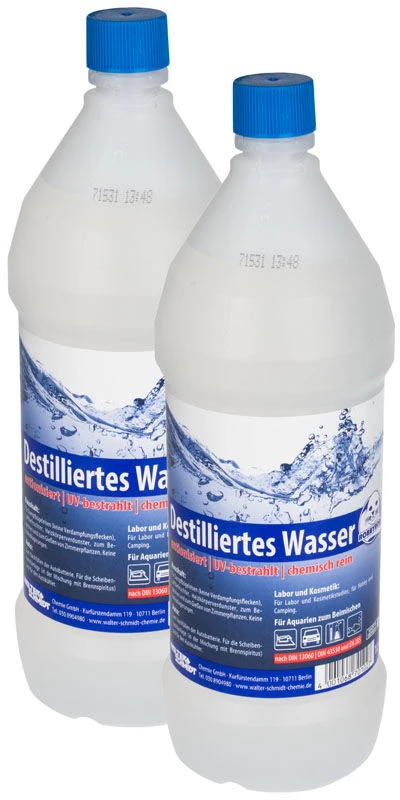 Kein Hersteller Distilled water (DIN 13060, DIN 43530 & EN 285) - 2x 1 litre