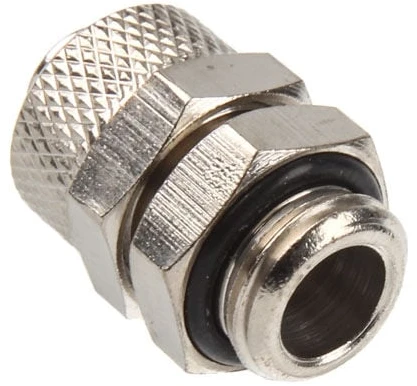 Kein Hersteller Gamintojo jungtis tiesi G1/4 colio į 10/8 mm sidabrinį blizgantį