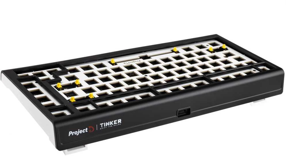 Ducky Tinker 75 Barebone žaidimų klaviatūra, RGB – juodos spalvos ANSI išdėstymas