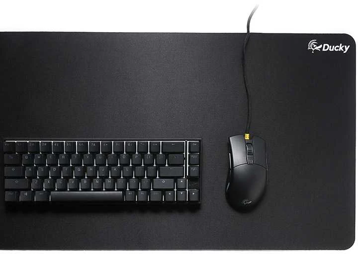 King Kits Pelė žaidimams „Ducky Feather“, ARGB – „Kailh Switches“, juoda/balta + kilimėlis