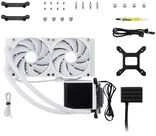 King Kits Jonsbo D32 STD PC-Gehäuse + TRYX PANORAMA Komplett-Wasserkühlung, ARGB - 240mm, baltas