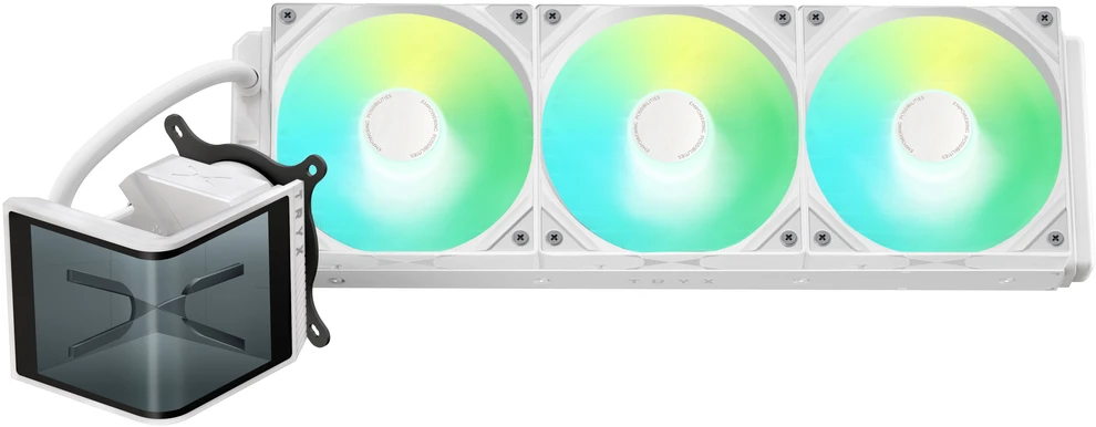 Lian Li O11 Vision Compact + TRYX PANORAMA SE ARGB pilnas vandens aušinimo rinkinys – baltas, 360 mm