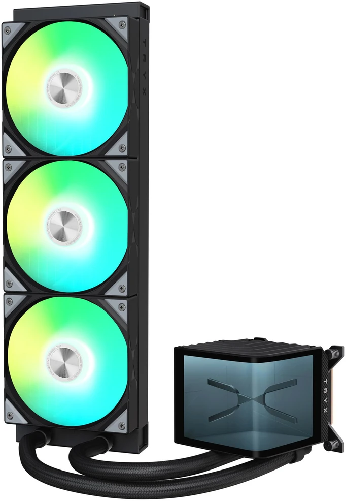 Lian Li O11 Vision Compact + TRYX PANORAMA ARGB Complete Vanduo Cooling - juodas, 360mm