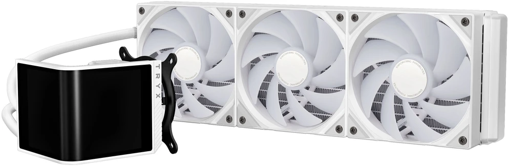 Lian Li O11 Vision Compact + TRYX PANORAMA SE ARGB pilnas vandens aušinimo rinkinys – baltas, 360 mm