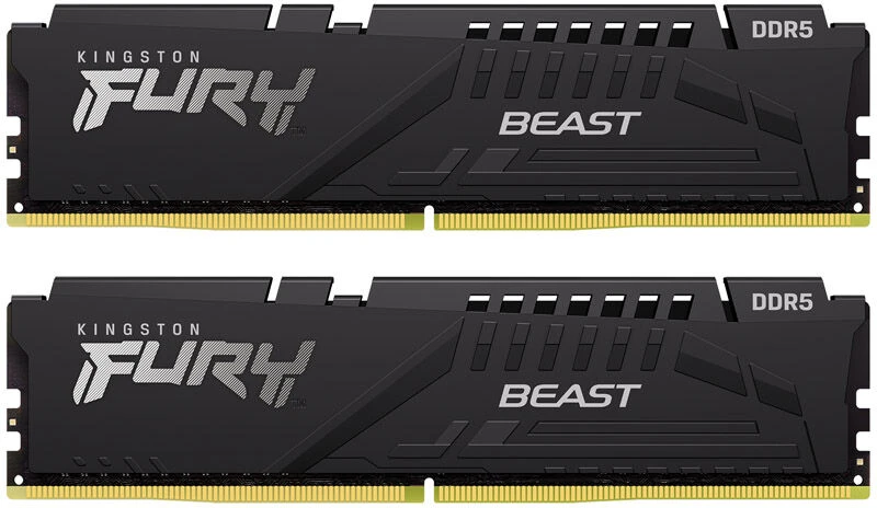 KINGSTON 32GB 5600MHz DDR5 CL40 DIMM 2 vnt. rinkinys FURY Beast Juodas