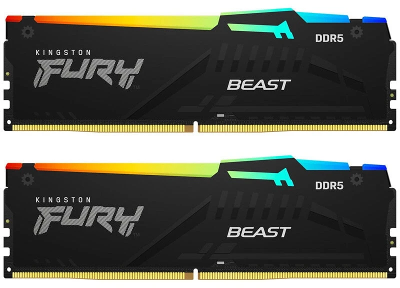 RAM KINGSTON 32GB 6000MT/S DDR5 CL30 DIMM (KIT OF 2) FURY BEAST RGB EXPO