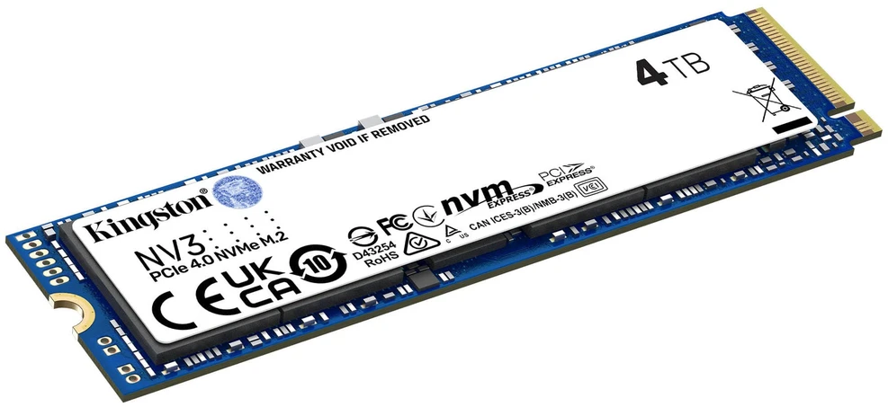Kingston SSD 4TB NV3 M.2 2280 PCIe 4.0 NVMe SSD