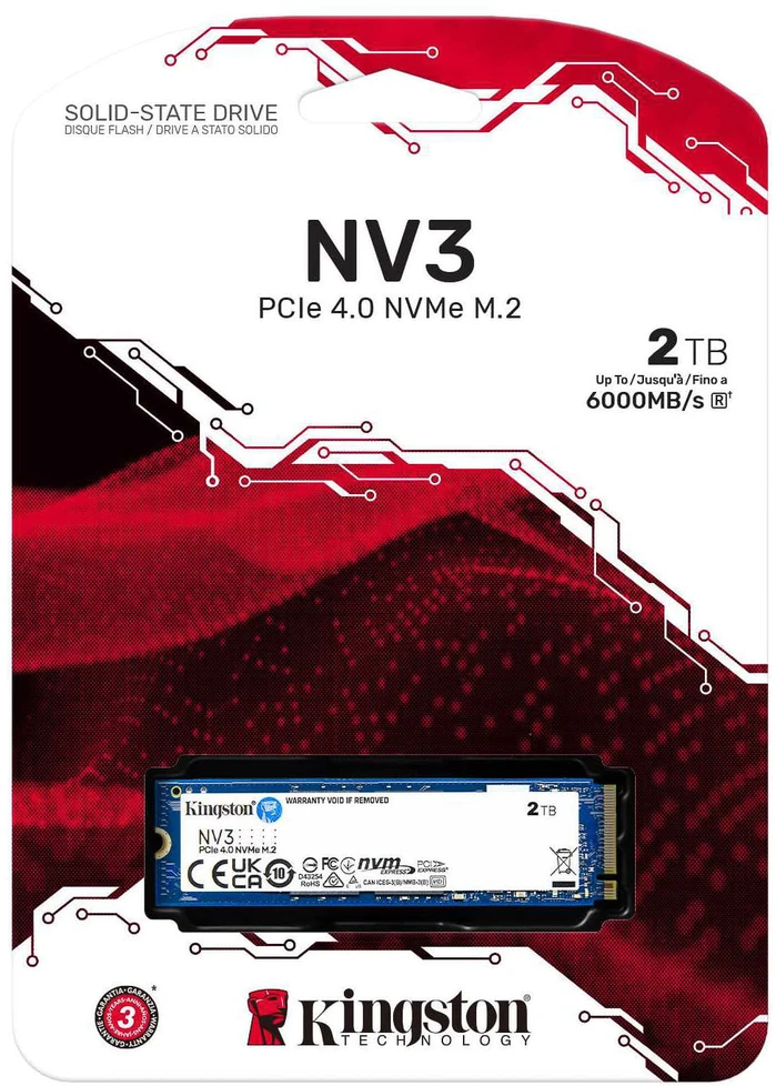 KINGSTON 2000GB NV3 M.2 2280 PCIe 4.0 NVMe SSD