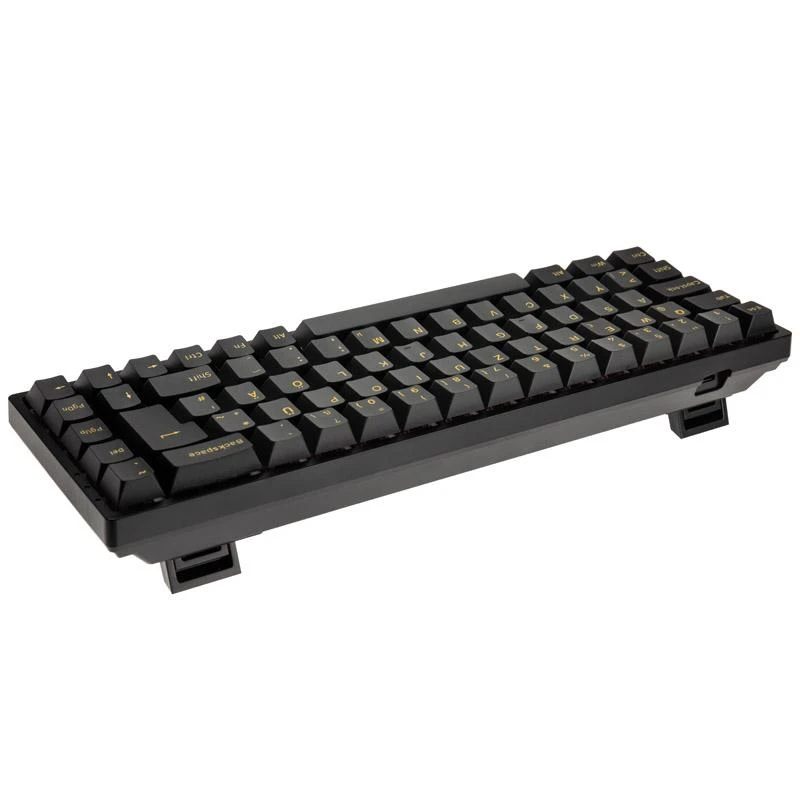 AKKO 3068B Plus Juodas&amp;auksinis Belaidė klaviatūra žaidimams, mechanisch, RGB - V3 Kreminis Geltona, ISO (DE), juodas
