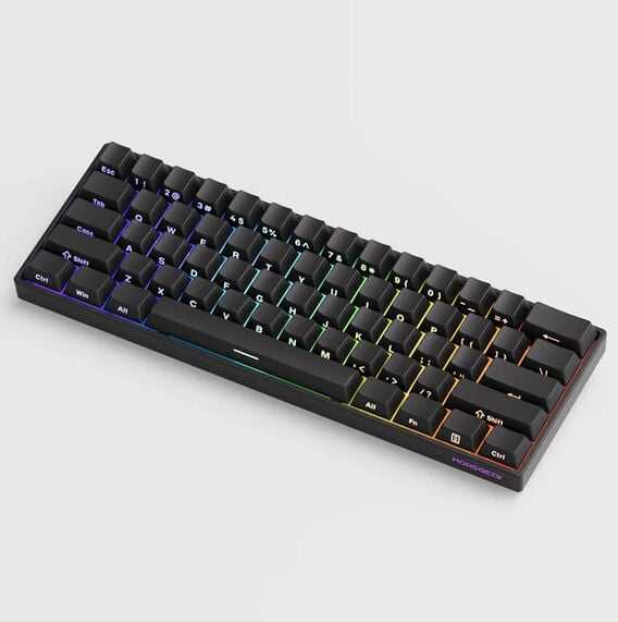 Laidinė klaviatūra Akko MonsGeek FUN60 Pro Gaming, USB-C, RGB, magnetiniai perjungikliai, ANSI (US), Juodos spalvos