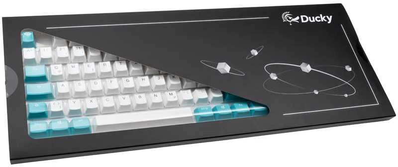 Klaviatūra Ducky Keycap Set, PBT, ISO (DE) - baltas/mėlyna