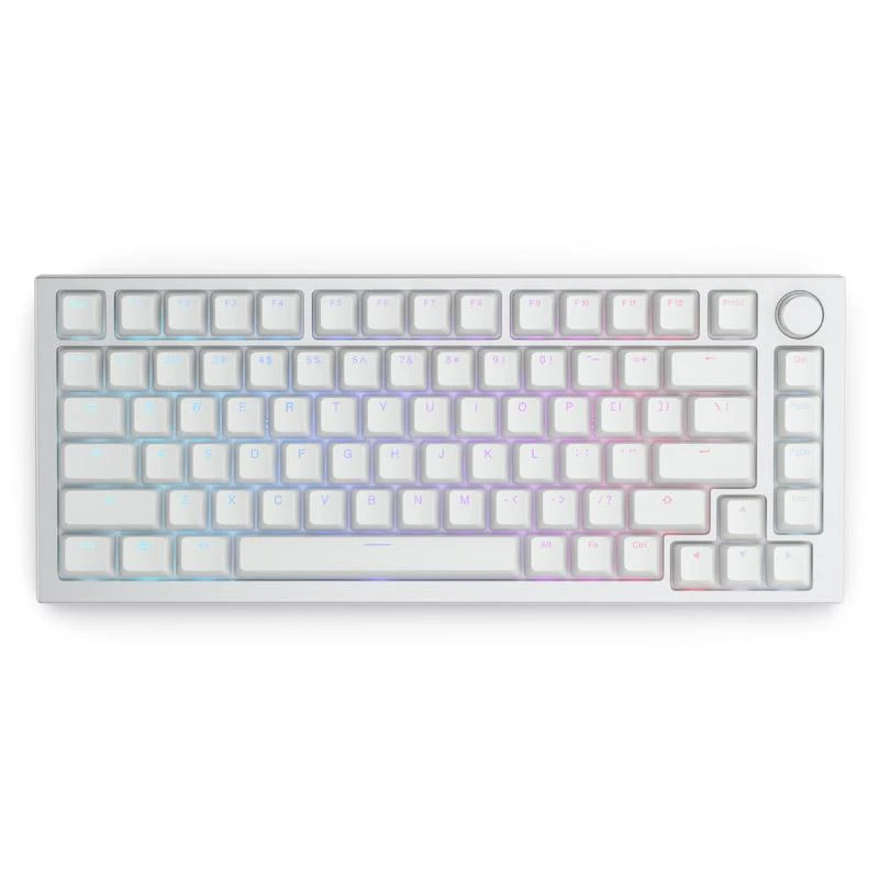 Klaviatūra „Glorious GMMK ABS Doubleshot V2 USA“ bazinis komplektas – baltos spalvos