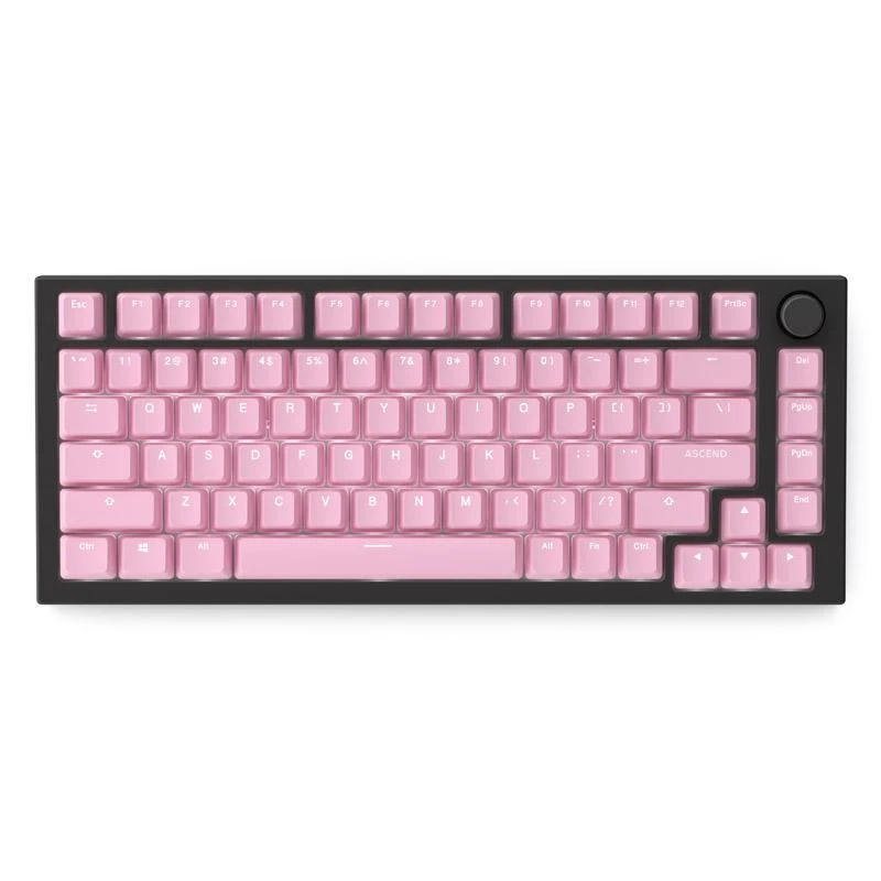 Klaviatūra Glorious GMMK ABS Doubleshot V2 USA Base Kit – rožinės spalvos
