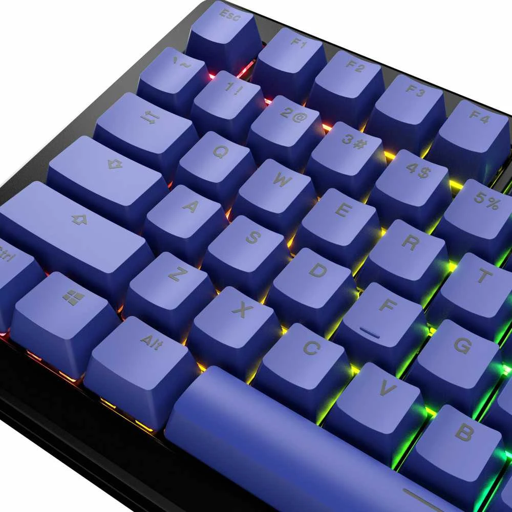 Klaviatūra Glorious GPBT Basics Keycaps, ANSI išdėstymas US, PBT, Dye-Sub – Mana Mėlyna