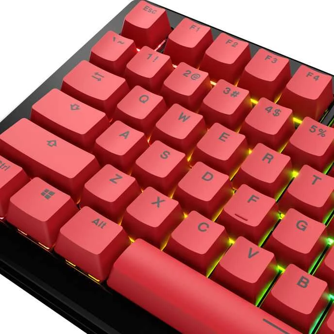 Klaviatūra Glorious GPBT Basics Keycaps, ANSI išdėstymas US, PBT, Dye-Sub – Revive Raudona