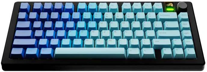 Klaviatūra Glorious GPBT Gradient Keycaps, ANSI išdėstymas US, PBT, Dye-Sub – Ocean