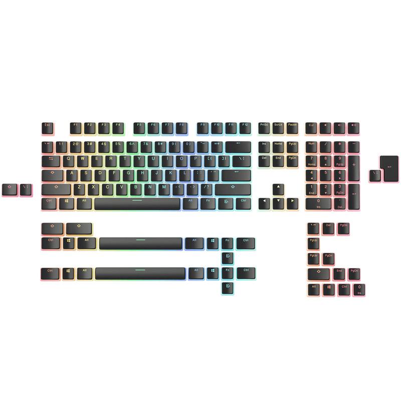 Klaviatūra Glorious Aura Keycaps - 145 Keycaps, US išdėstymas, juodos spalvos