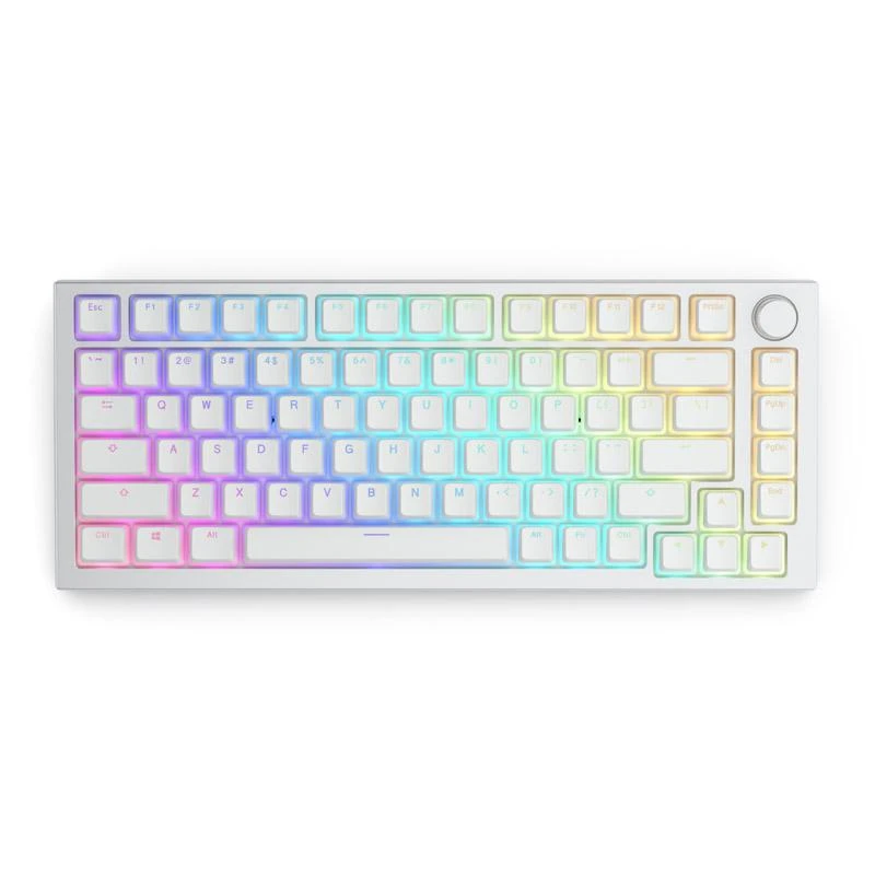 Klaviatūra Glorious Aura Keycaps – 145 Keycaps, US išdėstymas, baltos spalvos