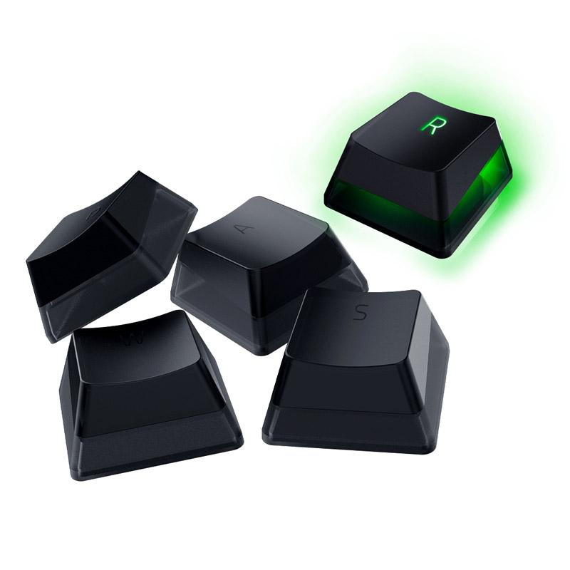 Razer Phantom Keycap Upgrade Set Black, pakaitiniai klavišai klaviatūrai, Juodi