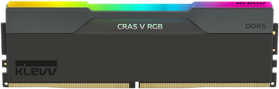 Klevv 32 GB (2 x 16 GB) 6000 MHz CL28 DDR5 žaidimų RAM modulis 28-36-36-76 1.4V CRAS V RGB rinkinys, 32 GB, 2 x 16 GB, DDR5, 6000 MHz, 288 kontaktų DIMM