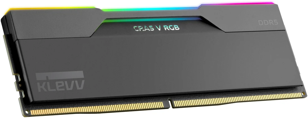 Klevv 32 GB (2 x 16 GB) 6000 MHz CL28 DDR5 žaidimų RAM modulis 28-36-36-76 1.4V CRAS V RGB rinkinys, 32 GB, 2 x 16 GB, DDR5, 6000 MHz, 288 kontaktų DIMM