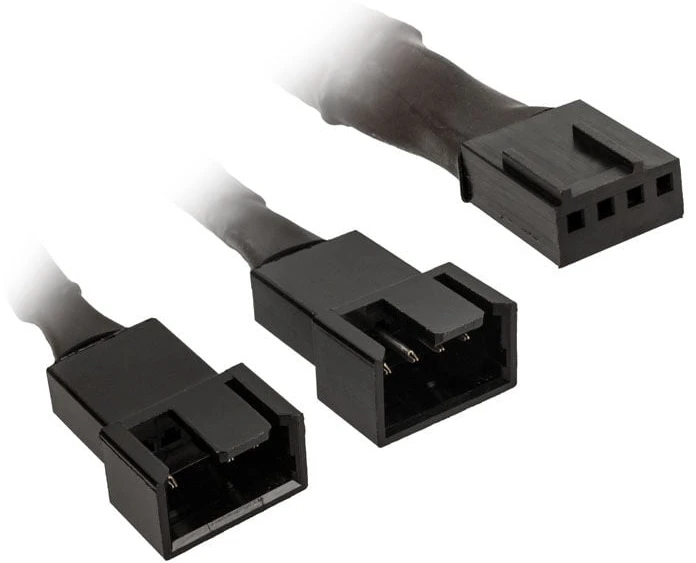 Kolink 1-2 PWM fan splitter cable – 35 cm, braided, juodas