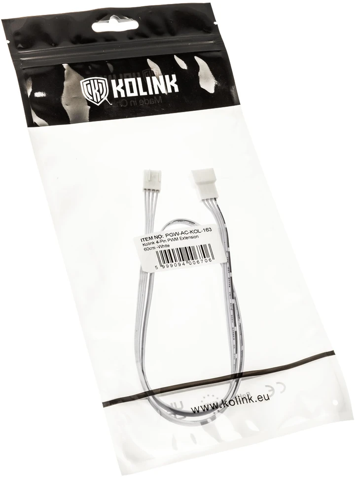 Kolink 4 kontaktų PWM prailgintuvas – 60 cm, baltas