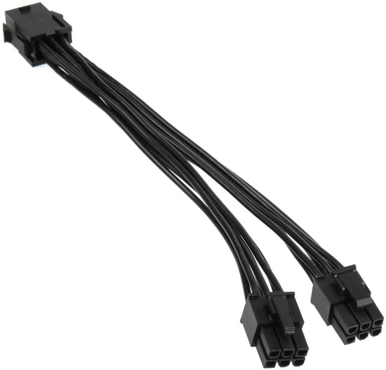 Kolink Adapteris 6-Pin-PCIe to 2x 6-Pin-PCIe-Stecker, juodos spalvos, 15cm