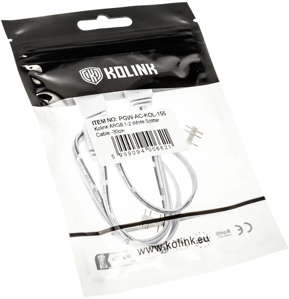 Kolink ARGB 1-2 skirtuvas – 30 cm, baltas