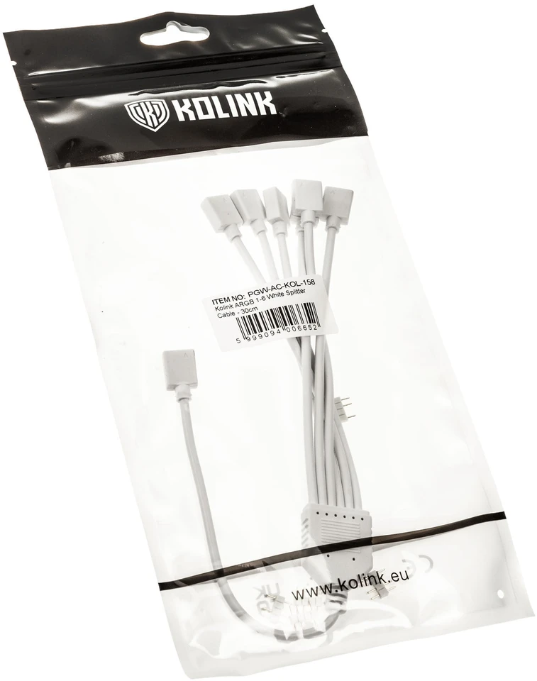 Kolink ARGB 1-6 skirstytuvo kabelis, Ø 30 cm, baltas