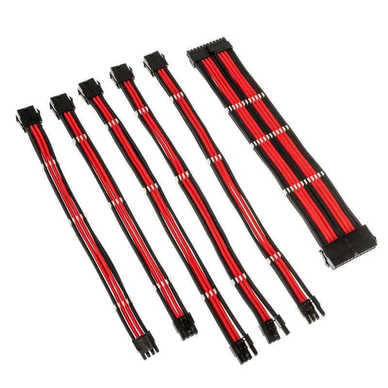 Kolink Core Adept Braided Cable Extension Kit – juodos spalvos/raudonos spalvos