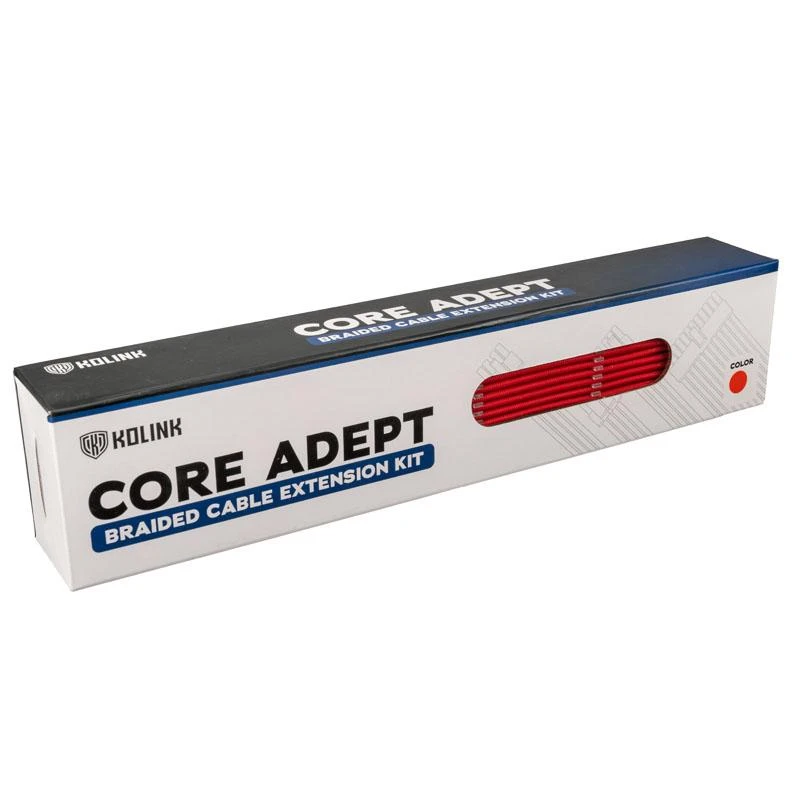 Kolink Core Adept Braided Cable Extension Kit - Raudona