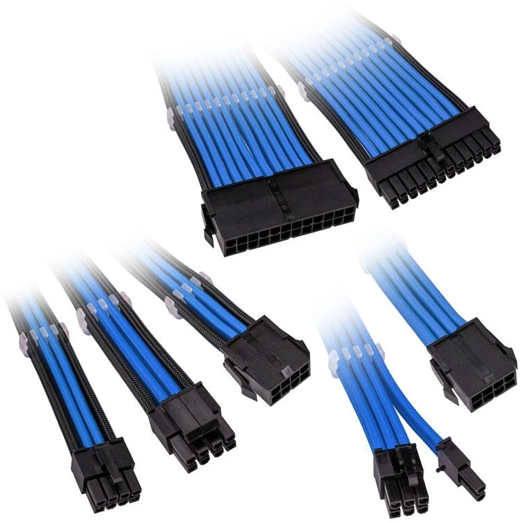 Kolink Core Adept Braided Cable Extension Kit – mėlynos spalvos