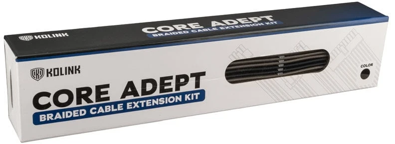 Kolink Core Adept Braided Cable Extension Kit – Juodas/Gunmetal