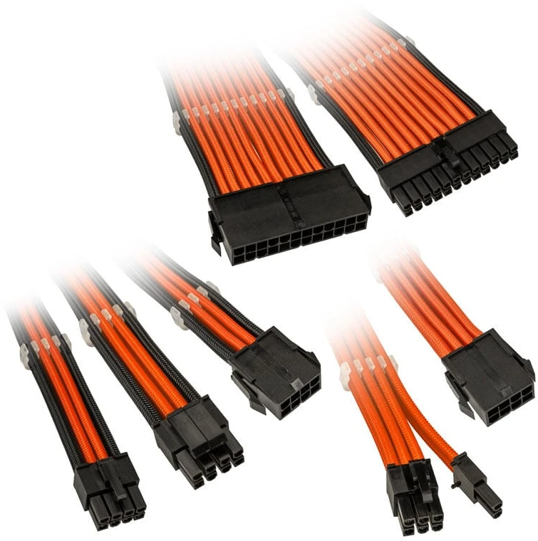 Kolink Core Adept Braided Cable Extension Kit – oranžinės spalvos