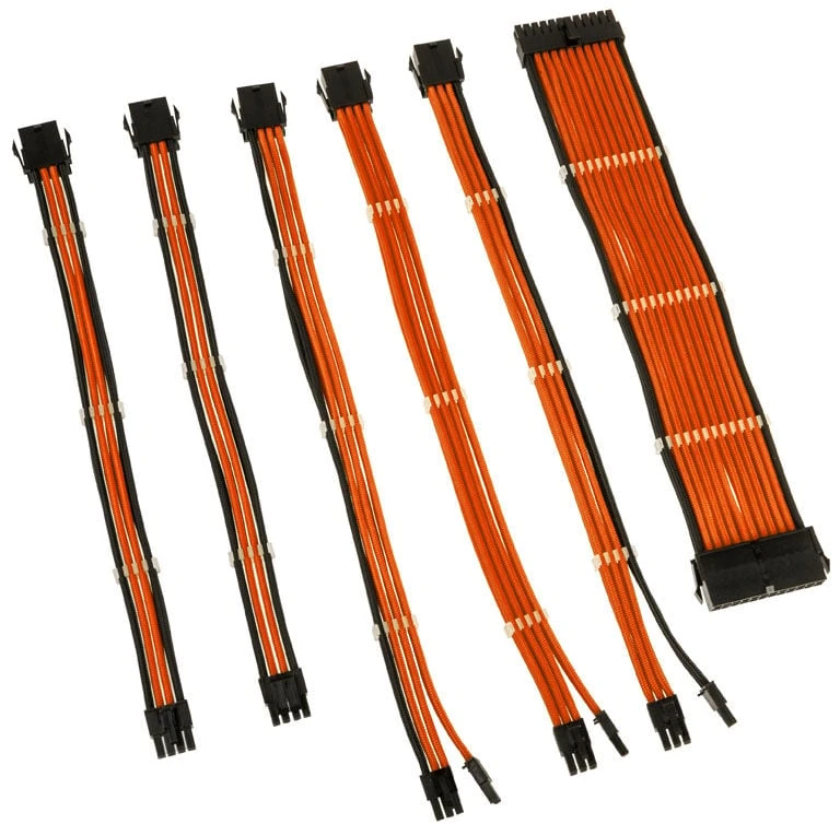 Kolink Core Adept Braided Cable Extension Kit – oranžinės spalvos