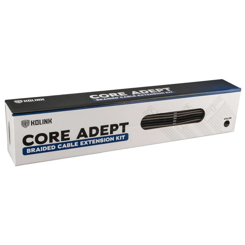 Kolink Core Adept Braided Cable Extension Kit – Juodas/Gunmetal