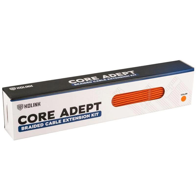 Kolink Core Adept Braided Cable Extension Kit – oranžinės spalvos