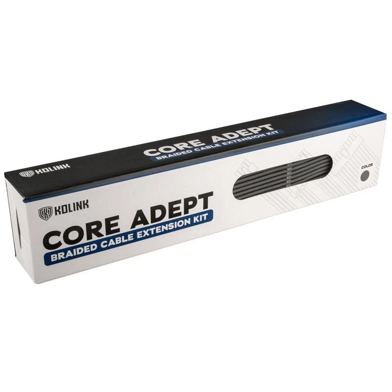 Kolink Core Adept Braided Cable Extension Kit – pilkos spalvos
