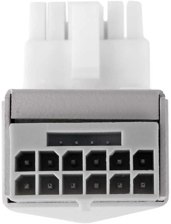Kolink 90 laipsnių 12V-2x6 adapteris, kontaktų vaizdas