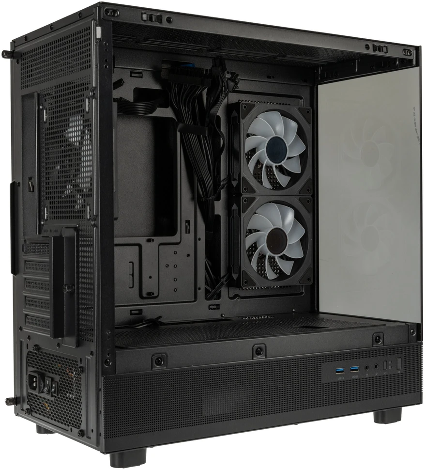 Kolink GSI SmartAssembly ARGB Glass Micro-ATX PC case, mid tower, Micro-ATX, Tempered Glass – juodas, 750 watts Gold power supply