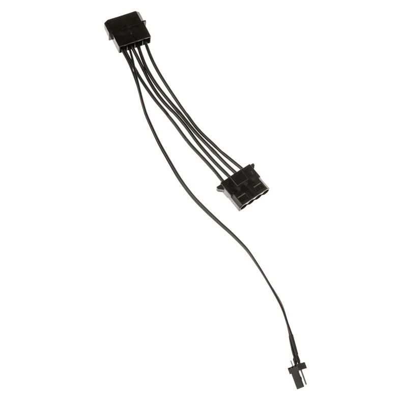 Kolink 3-Pin Fan Power to 2x 4-Pin Molex Adapteris – 245mm, juodas