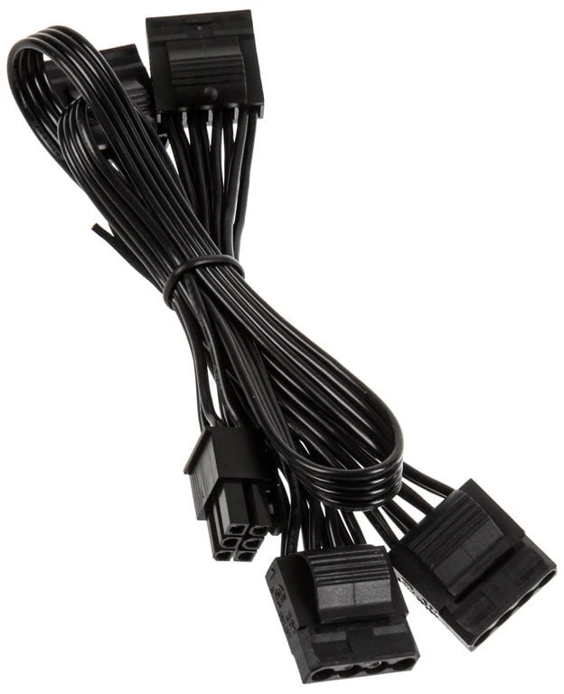 Kolink modulares Connector-Cable for Continuum-PSU 4x Molex – juodos spalvos