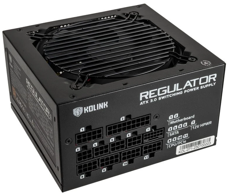 „Kolink Regulator 80 PLUS Gold“ maitinimo blokas, ATX 3.0, PCIe 5.0, modulinis – 750 vatų