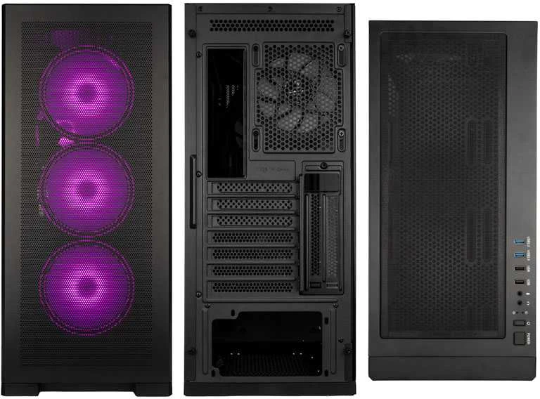 Kolink Unity Meshbay ARGB Midi-Tower, Tempered Glass – juodos spalvos
